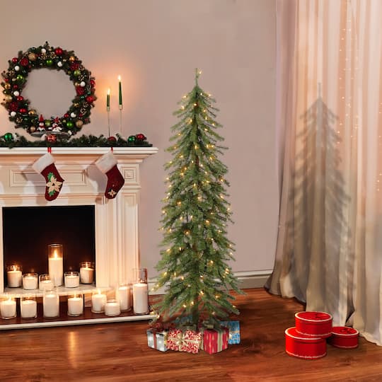 5ft. Pre-Lit Alpine Artificial Christmas Tree, Clear Lights